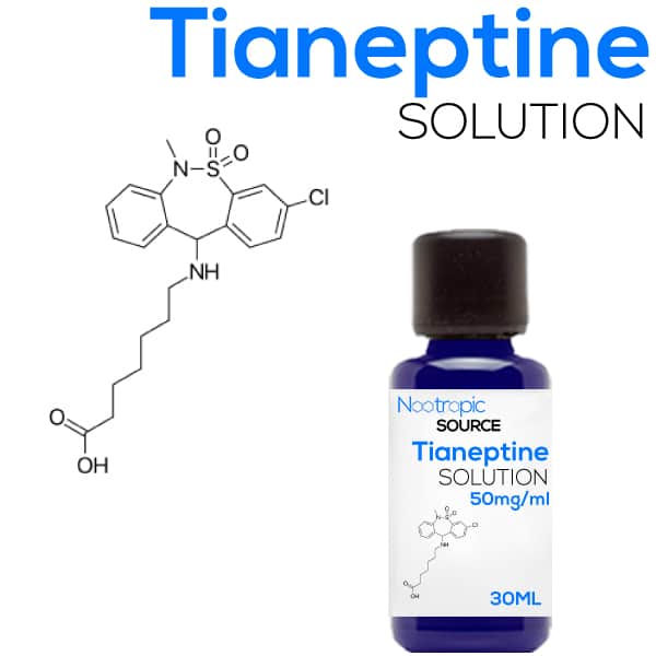 Buy Tianeptine Solution from Nootropic Source 50mg per mL in a 30mL bottle....